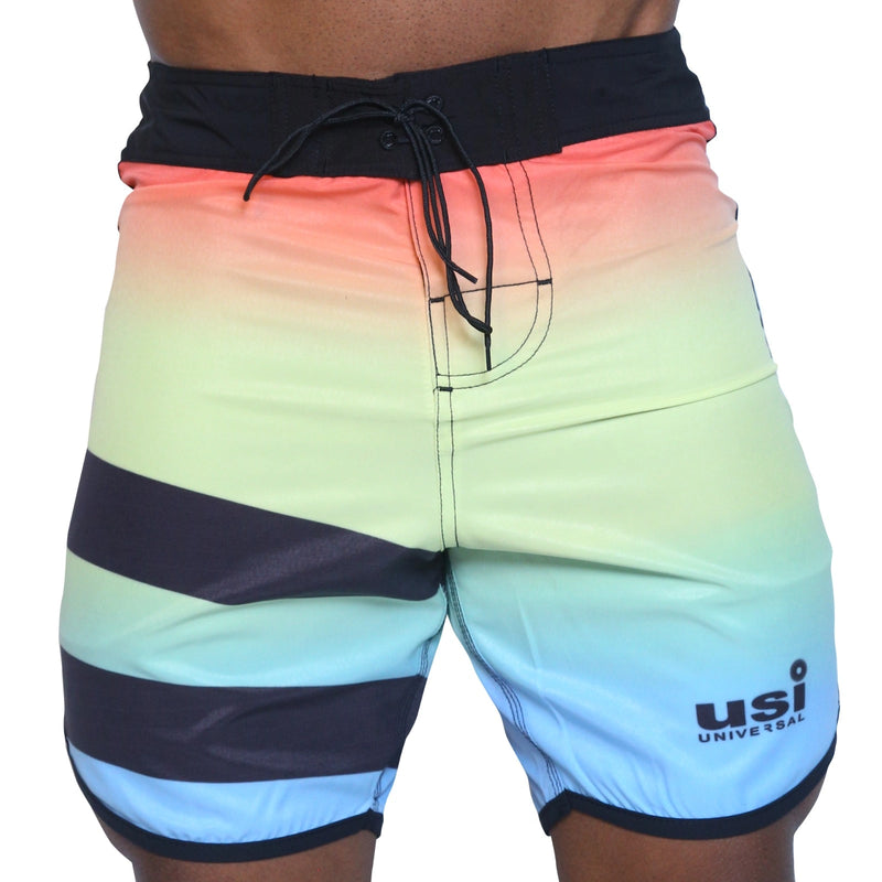 411TCY Tricolour Physique Board Shorts Blue
