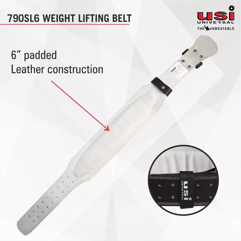 Weight Lifting Belt Padded Leather - 790SL6