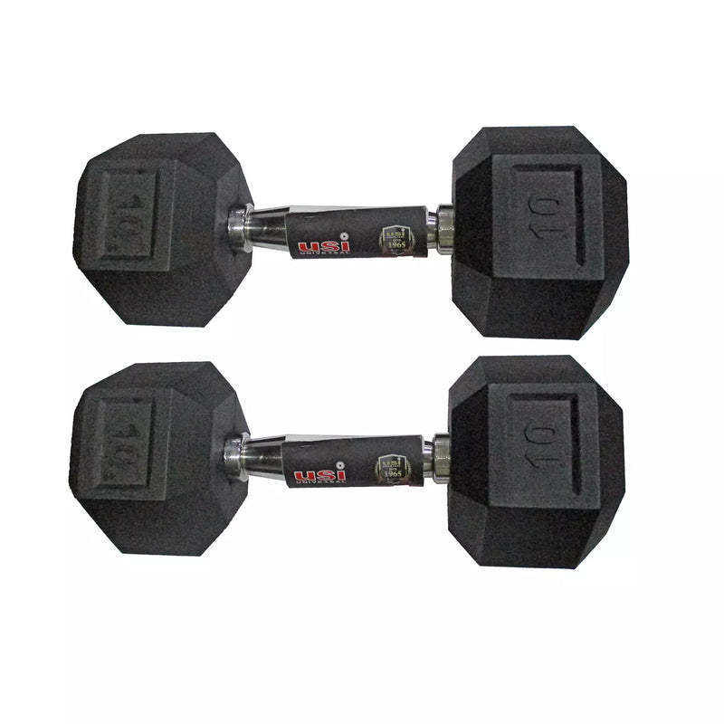 Hexagon Rubber Dumbbells - HDB