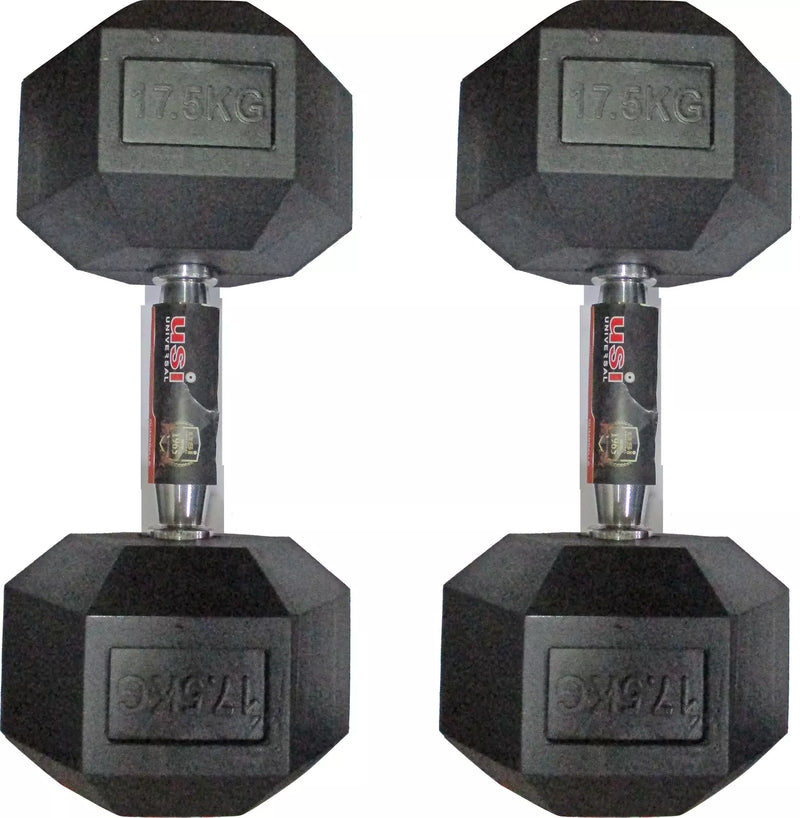 Hexagon Rubber Dumbbells - HDB