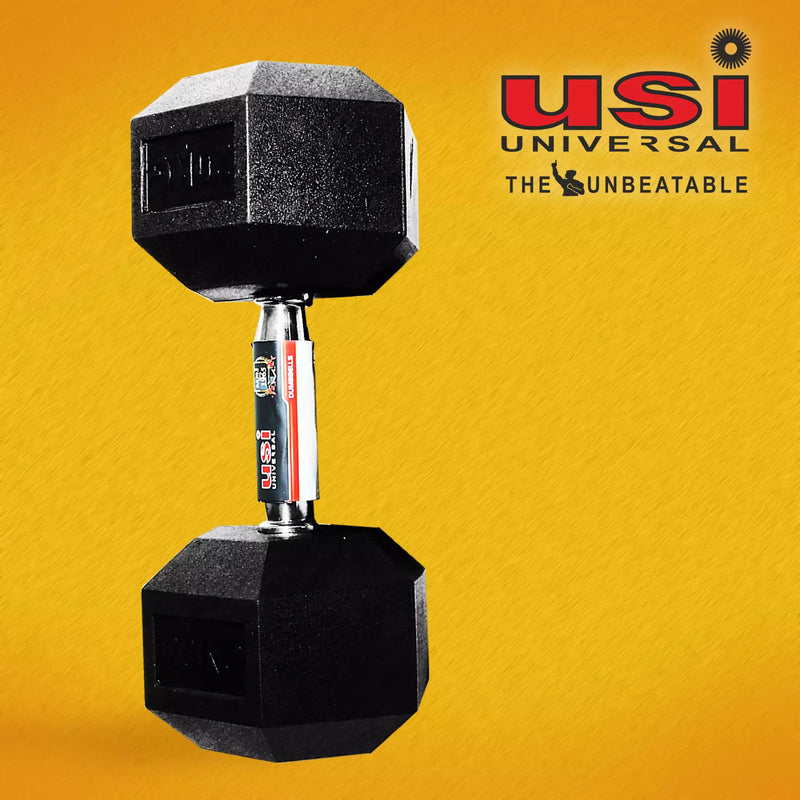 Hexagon Rubber Dumbbells - HDB