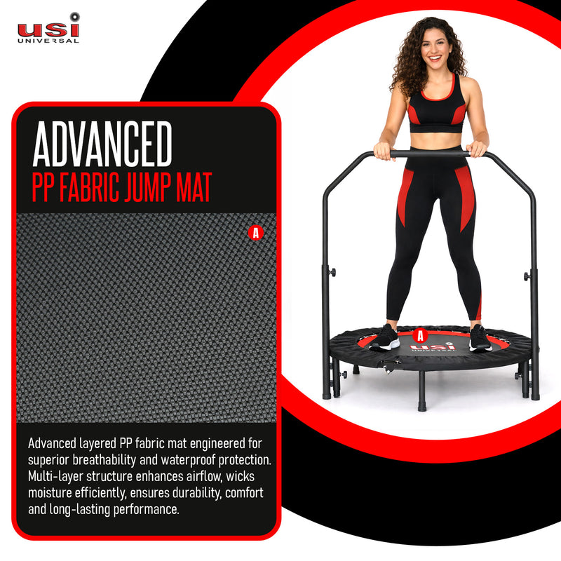 USI UNIVERSAL TRAMPOLINE WITH HANDRAIL (FOLDABLE) TPL4