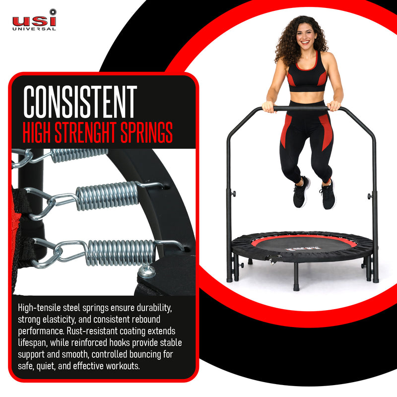 USI UNIVERSAL TRAMPOLINE WITH HANDRAIL (FOLDABLE) TPL4
