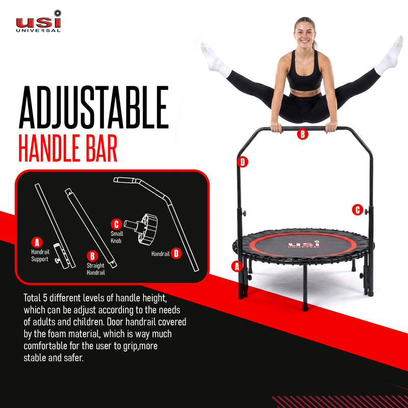 USI UNIVERSAL TRAMPOLINE WITH HANDRAIL TPL5