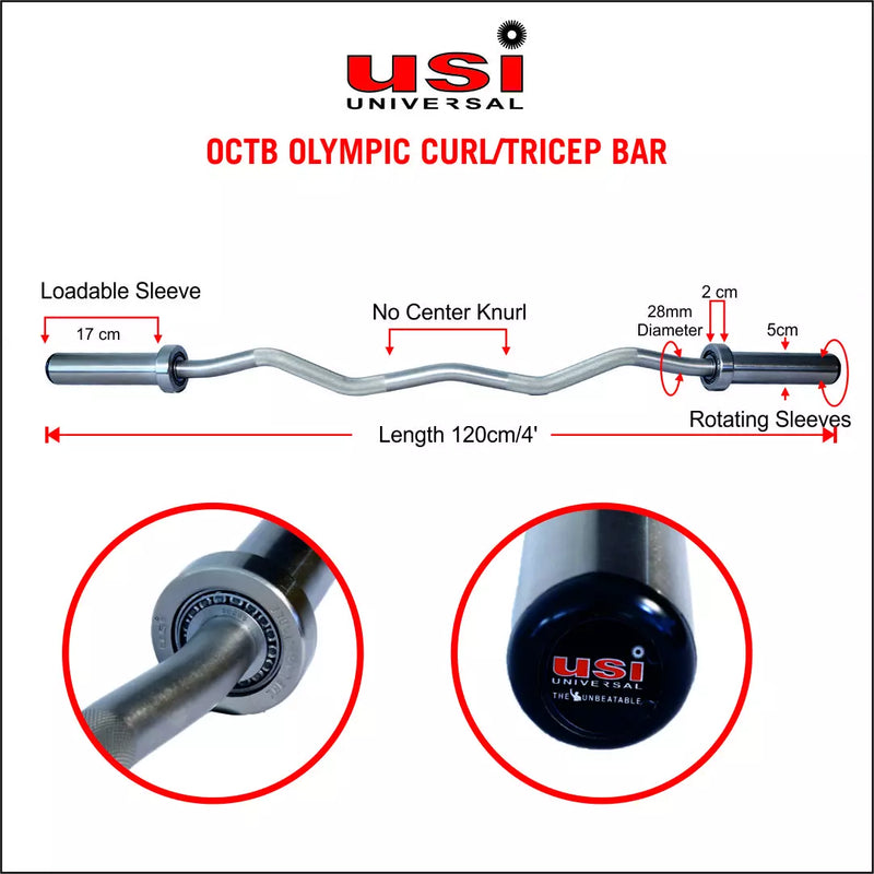 Octb Olympic Curl/Tricep Bar - OCTB — USI Universal Web Store