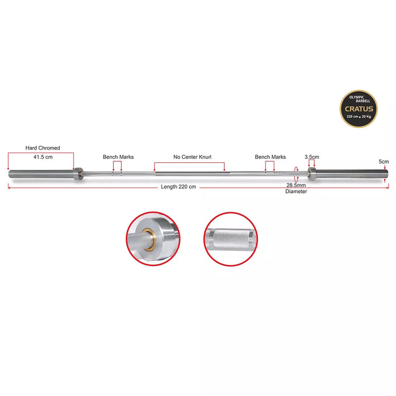 Olympic Barbell Hard Chrome (Cartus) - OB750
