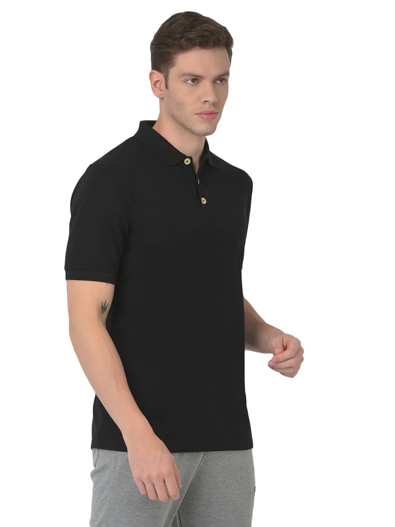 Pique Poloshirt Black (G102B)