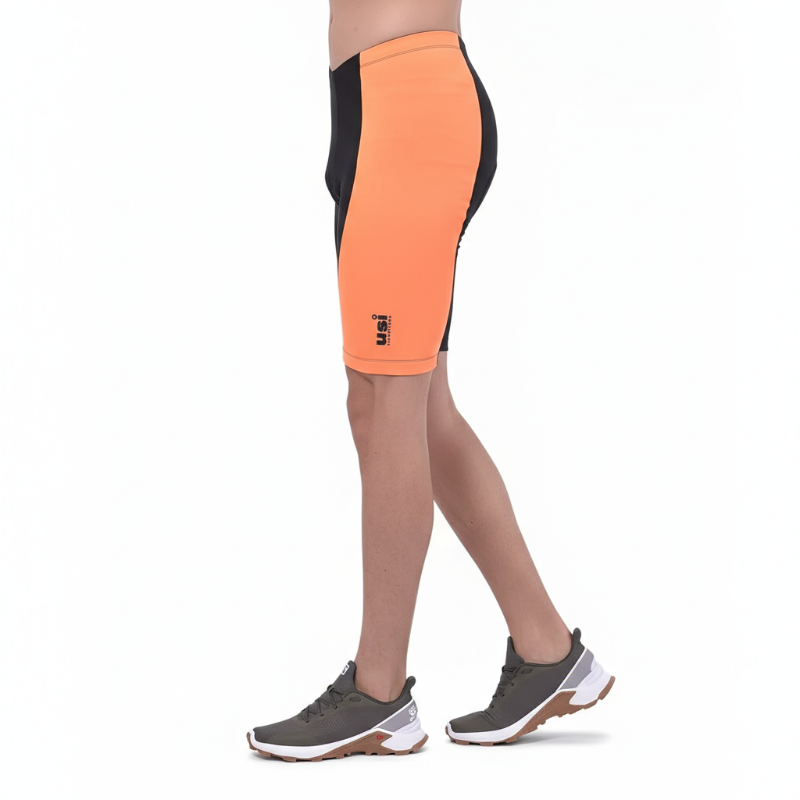 Mens Bouncer Padded Bike Shorts Black/Fluoro Orange (Gbso)